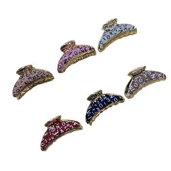 3.5" Claw Clip with Letters-Metallic Sparkle #1